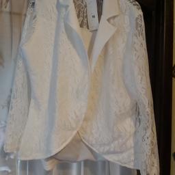 pretty white lacy jacket