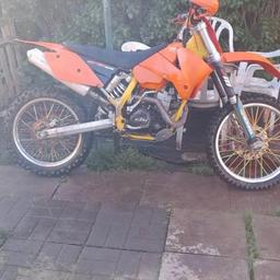 Ktm 525 running and riding perfect all description in last photo reduced to 1500 no offers need a quick sale due to not having room for it