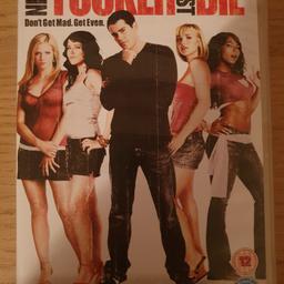 John Tucker Must Die DVD

12

If hell hath no fury like a woman scorned, just think of the damaged three teenage girls can do when pushed to breaking point

Desperate housewives favourite gardener Jesse Metcalfe stars in this hilarious laugh out loud comedy.  When three girls from competing cliques discover they have all been dating the same man, the schools smooth talking and georgous basketball team captain John Tucker, the fuming trio conspire to teach Tucker a lesson he'll never forget.

Enlisting the help of the new girl in town to extract their revenge, the scene is set for one hell of a showdown...John Tucker beware!

Run time approx 86 minutes

Special features:
Hey kid music video by Matt Willis
Deleted scenes
Live performance by people in planes - instantly gratified
Director and editor commentary
Four fun featurettes - grrrrl power, kodiak yearbook, on the rebound, cutting class with Jesse Metcalfe

In good condition, only watched a few times

Collected £1