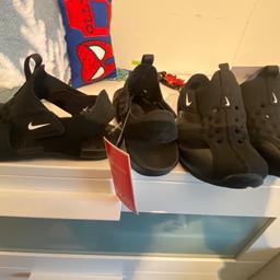 Nike Sunray Protect 2 
Size uk kids  11.5 / 12c
Brand New. Never worn
2 pairs £15 each pair
Collection from wirral area, possibly delivered locally