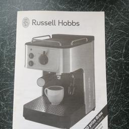 Hardly used coffee machine complete with instructions. Must collect.
