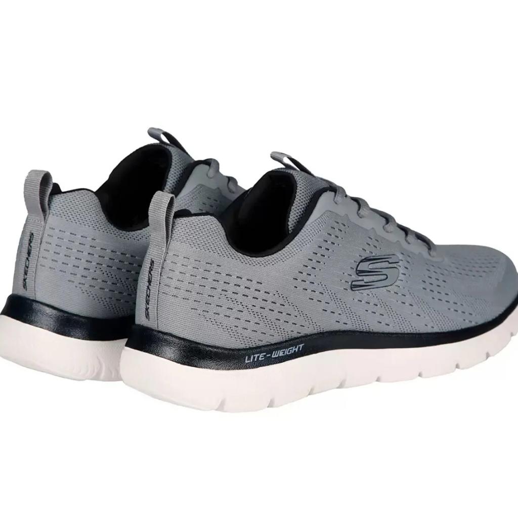 Skechers Men's Summit Trainers in Grey Size 10

This Sleek style harmonizes with cushioned comfort in the Men's Skechers Summits. This sporty lace-up trainer features an engineered mesh and synthetic upper with cushioned Memory Foam comfort insole. In addition to a flexible rubber outsole for extra grip, the Summit provides comfort and durability.

Features:

Athletic engineered mesh and synthetic upper
Lace-up athletic training design
Flexible rubber traction outsole
Machine washable
1 inch heel
Skechers® logo detail
Care Instructions:

Machine wash in cold water on gentle cycle
Air-dry