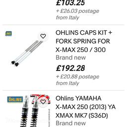 brand new shock absorbers and springs online yam Xmas 250/30 all boxed as can see in pictures over £1000 worth