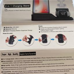 Verkaufe 4 in 1 Charging Stand für Apple iPhone X, iWatch, AirPods + Pencil (kein Ladekabel dabei)
Neu ! Nur Abholung ohne Garantie und Rücknahme!
