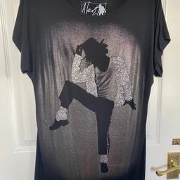 Longline t-shirt with embellished Michael Jackson on the front. As new condition as never worn.