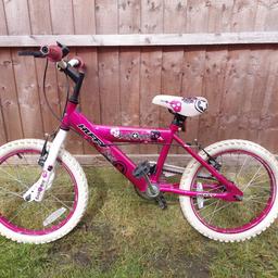 Children's bike for sale, back brakes need tightening and will need some new handle grips. Bike works fine 18inch wheel