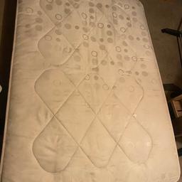 Double mattress, not had much use, circle patterns on picture have a glare on one side form lighting ( no stains )