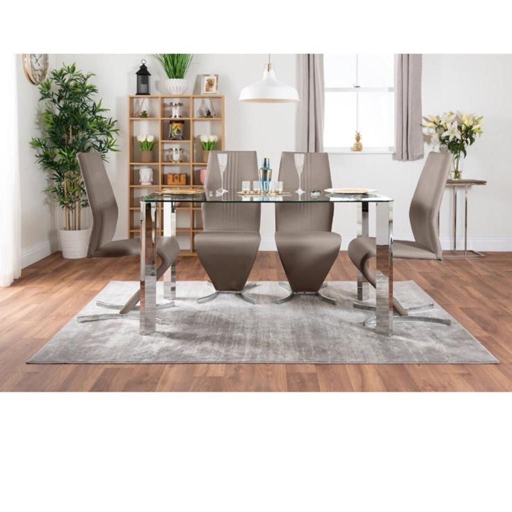 Glass/chrome Dining table with 6 chairs in B2 Birmingham für 250,00 £ zum Verkauf Shpock DE