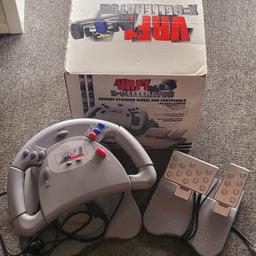 Boxed Complete VRF1 X-Cellerator Steering Wheel With Pedal - PlayStation/Sega Saturn/N64.

Feel free to check out my other items on the list👍