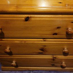 Pine wood chest of drawers, does have a few marks & stains, can be painted to suit your interior