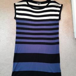 warehouse stripey dress size 10