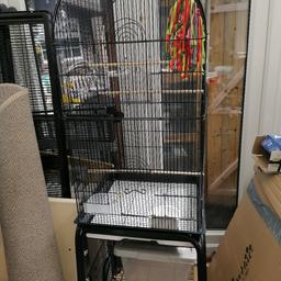 Loverly large bird cage with stand suitable for cocktails parakeets Budgies etc ready to use clean and in great condition 45 pounds sorry no offers