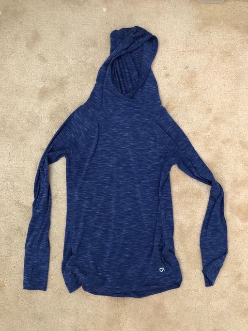 Buy & Sell Hertfordshire Dacorum - Photos for Blue long sleeve running top with hood