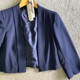 Navy bolero jacket. Dark navy. Perfect. Worn for couple of hours    Buyer didn’t collect
