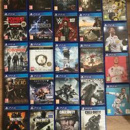 PlayStation 4 Games x 24. All the games are in very good condition no marks or scratches and with manuals besides a couple without.

More games and consoles available. See other listings

Can split