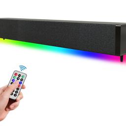 Eine Fortuna Lai SLDB Soundbar (Bluetooth, 20 W, Bluetooth 5.0, RBG Soundbar mit Fernbedienung und Cinch-USB-AUX-Anschluss für TV, PC und Smartphone) zu verkaufen....