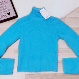 MONKI Damen Strickpullover Kurz Kuschel Pullover 
Farbe: Türkis
NEU 
Gr. S

Versand extra