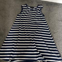 Navy stripe Dorothy Perkins dress size 8 A line style