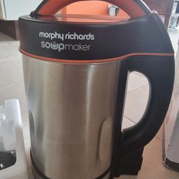 Morphy Richards soup maker like new, with box which is a little damaged but no effect on the soup maker itself. collection only