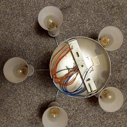 5 bulb Ceiling light. bulbs included. working order.