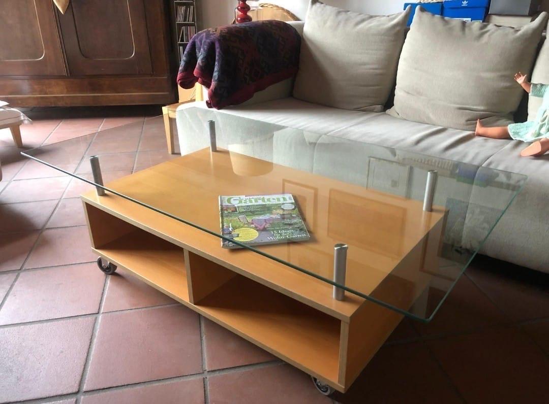 Küchenbrett Aus Gehärtetem Glas – Rutschfest, Hitzebeständig & Lebensmittelecht (60x52 Cm, Mit Tropenblatt-Design)