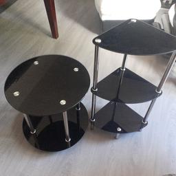 1 side table and 1 corner table
no major damages on both
small scratches on round table but just superficial. 

can be sold separately or together 
collect Rm8 1xr or local delivery for a small fee
