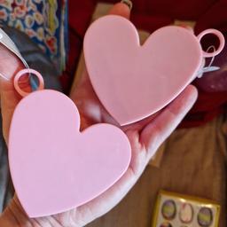 2 new pink heart balloon weights