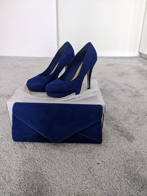 Buy & Sell West Midlands Wolverhampton - Photos for blue suede shoes with matching bag