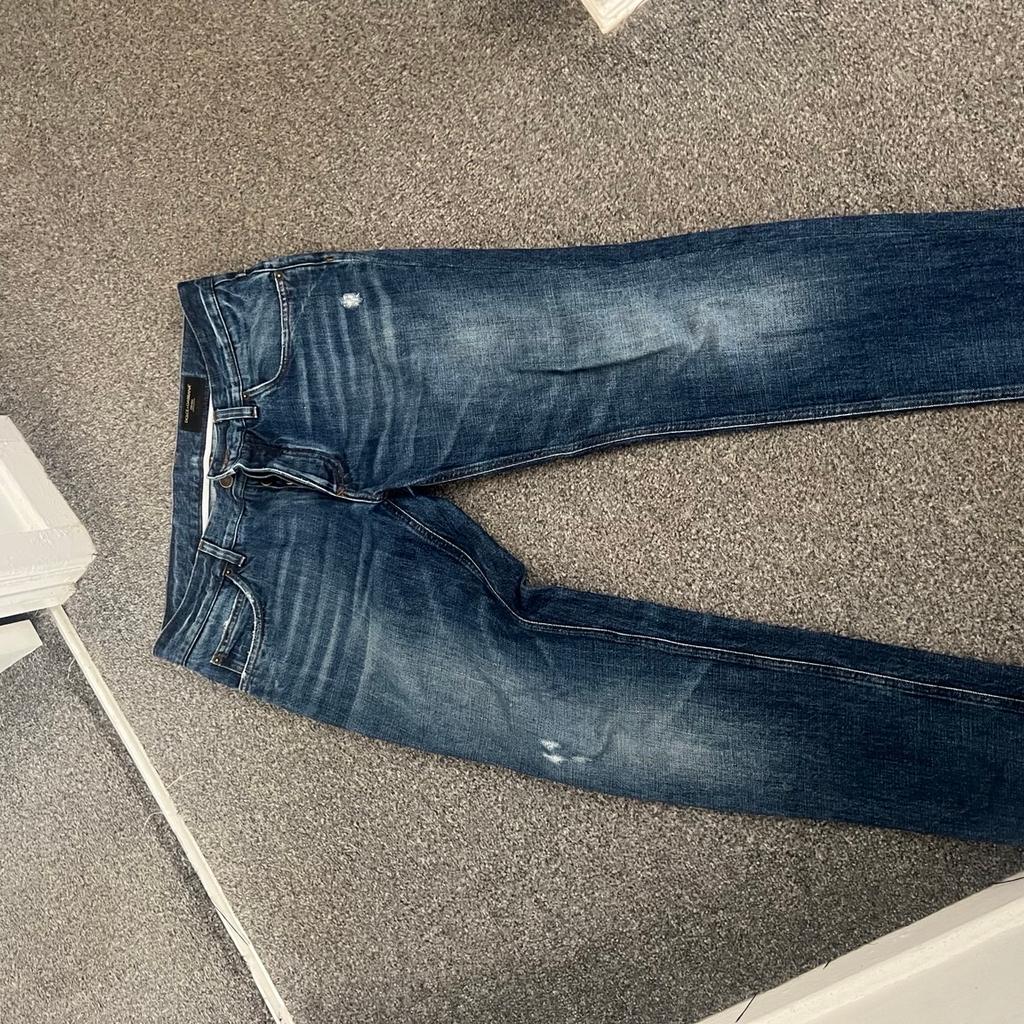 Men’s blue denim dolce & gabbana jeans good condition wash excellent was just under £500 new
