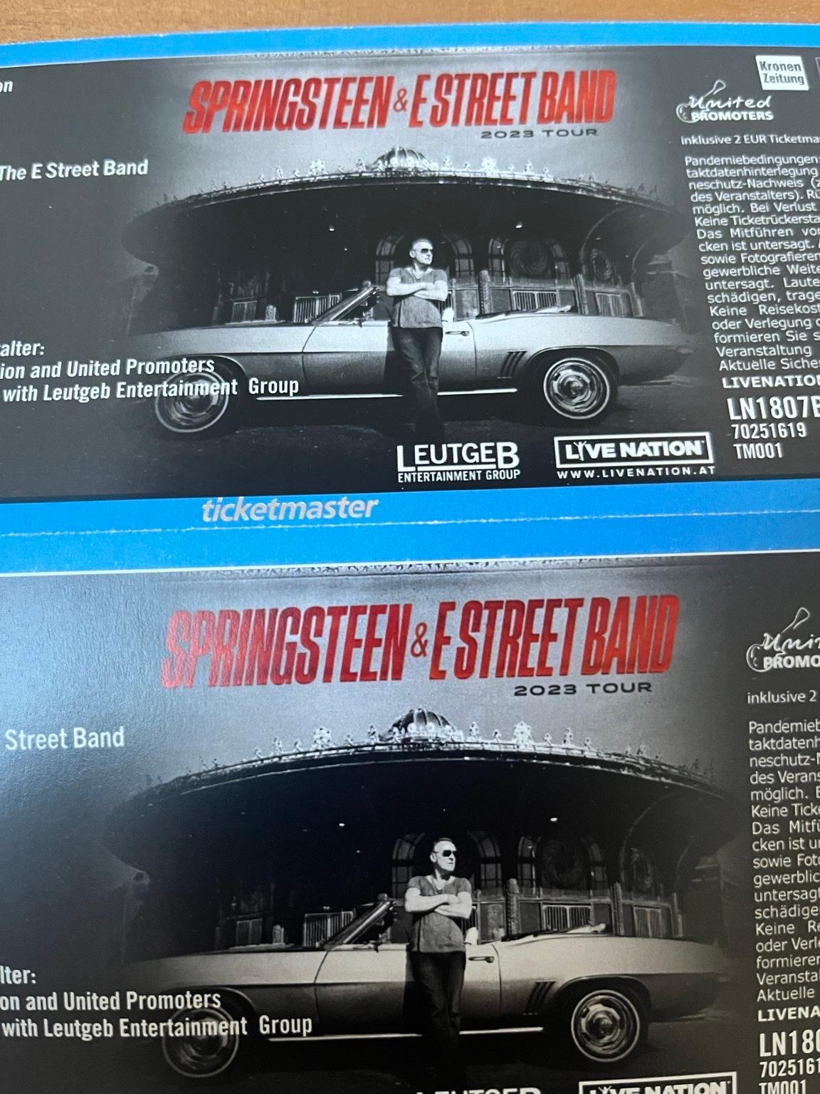 Bruce Springsteen Tickets Wien 18.7.2023 in 6082 Gemeinde Patsch für €