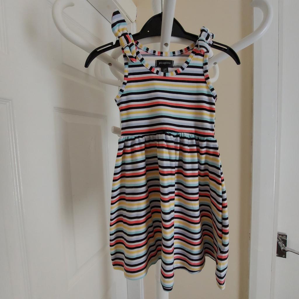 Dress "Picapino"

 Multi Colour

Good Condition

Actual size: cm

Length: 46 cm from shoulders

Length: 37 cm from armpit side

Shoulder width: 17 cm

Volume hands: 19 cm

Breast volume: 40 cm – 44 cm

Volume waist: 42 cm – 44 cm

Volume hips: 60 cm – 66 cm

Length: 19 cm from shoulders before to waist

Length: 8 cm from armpit side before to waist

Age: 12 Months

92 % Polyester
 8 % Spandex

Made in Bangladesh