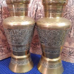 antique brass matching vases
fabulous pair of vases.in good antique condition. see images for details. combined post available.