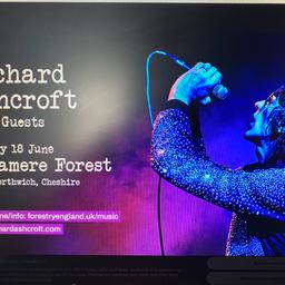 ~ Tickets for Richard Ashcroft at Delamere
 Forest - 18 June 2023

~ All Sold Out online

~ 4 x tickets available (price is per ticket)

~ Posted via tracked/signed for option