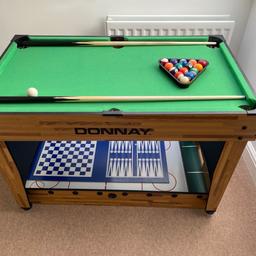 Kids pool table.
Also comes with other table top games
Length is approx 100cm