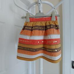 Skirt "Next"

Orange Multi Colour

Good condition

Actual size: cm

Length: 30 cm

Length: 30 cm from waist side

 Waist volume: 44 cm - 50 cm

Hips volume: 60 cm - 70 cm

Age: 12-18 Months (UK) Height: 86 cm

100 % Cotton

Made in Sri Lanka