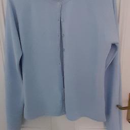 Pale blue cardigan, lovely soft and good condition.