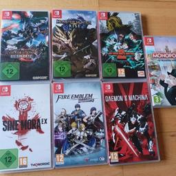Monopoly 15
My Hero Academy 2 30
Daemon x machina 20
Monster Hunter ultimate 20
Monster Hunter Rise 25
Fire Emblem 30
Sine Mora ex 30
Tales of the tiny Planet(ohne Hülle) 12
Monster dynamite(ohne Hülle) 12
Wer weiß denn sowas (ohne Hülle)12
Doom (ohne Hülle)30