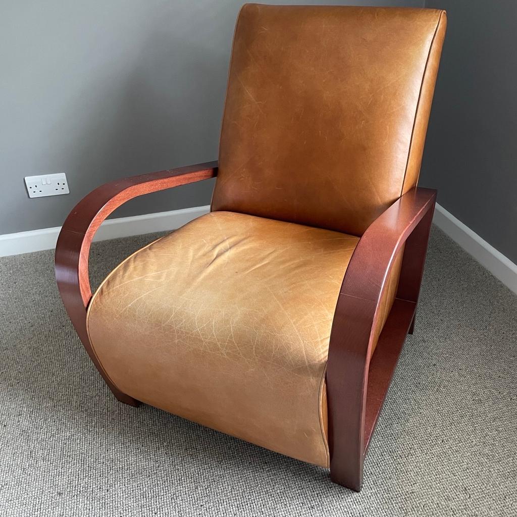 Laura Ashley, leather Darwin armchair in TN13 Sevenoaks for £350.00 for