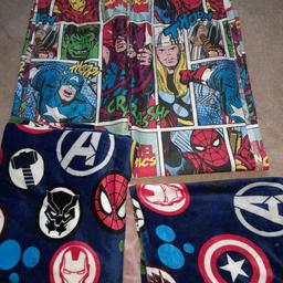 Marvel Curtains are both 54 drop 60 across And Marvel Fleece Single Bedding all in great clean condition £10 the lot collection only dudley dy2