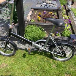Folding bike, 15 inch wheels. In working order just needs a little TLC & adjustment to the brakes.
Collection only from WS8