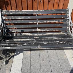 Wrought iron bench (Ends).

This bench is very wobbly and I basically just think the wrought iron ends are the only part worth saving.

Collection only from Liverpool (L16)