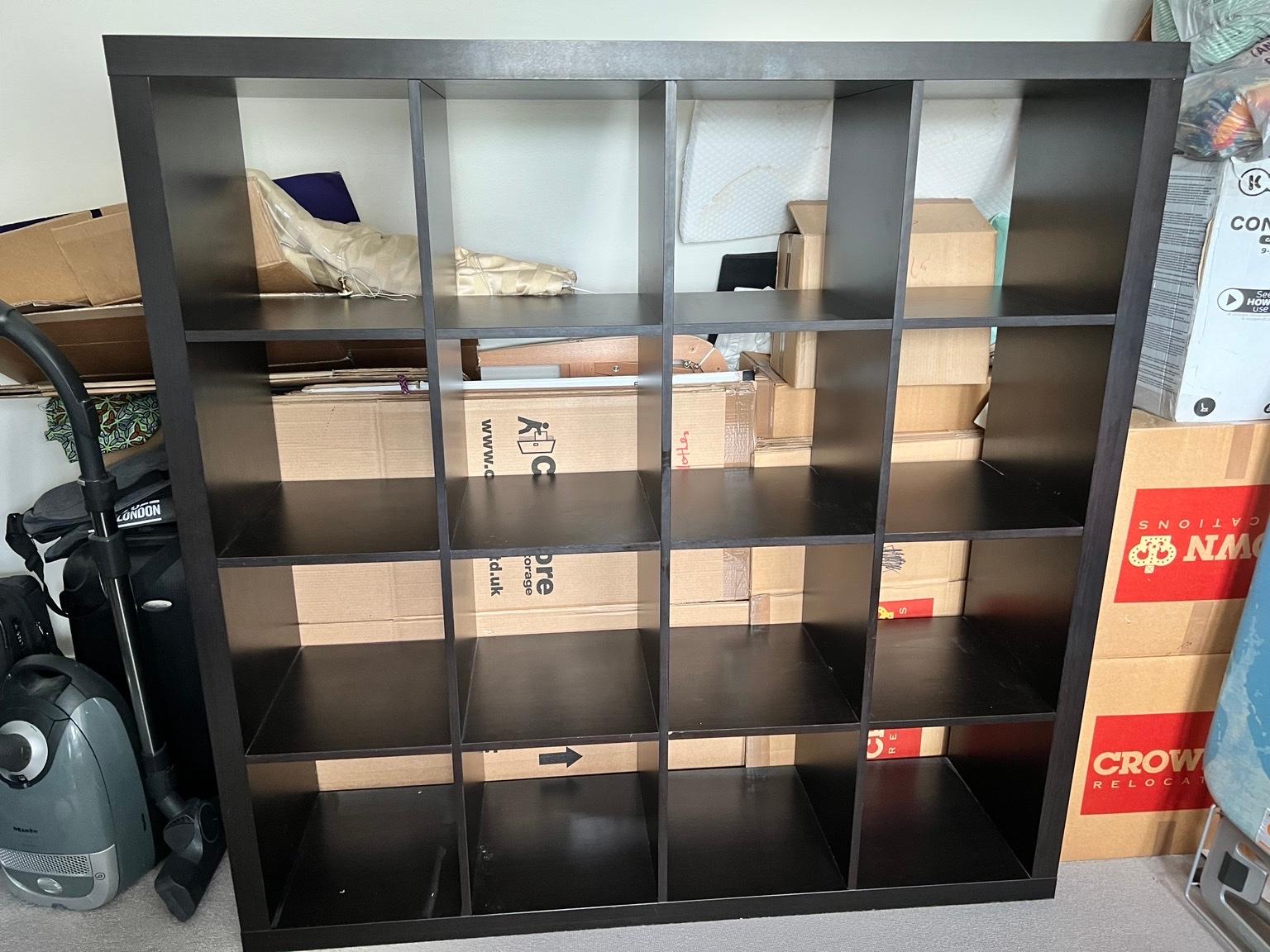 IKEA shelving unit KALLAX (black/ brown) in NW3 London for £30.00 for