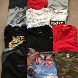 Men’s small and meduim assorted tops and Nike, mckenzie and puma tops. More on second page. Can deliver around olton area