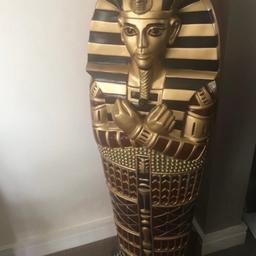 This unique solid wooden Tutankhamun 
DVD/CD/BOOKS storage cabinet,
Excellent condition
No outer box
Height approximately 4ft
Collection only or can deliver
within a 3mile radius
Open to reasonable offers