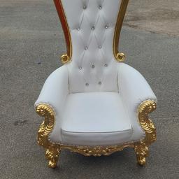 This chair will brighting your occasion 

Hire from £100
Delivery price depends on your postcode 

+a refundable deposit of £100 into my account before your booking 

Message or call me on 07496619018 for your booking