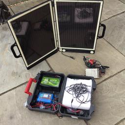 Hi I have for sale a solar power system, all working, was used on fishing trips , you get everything you see in pics
