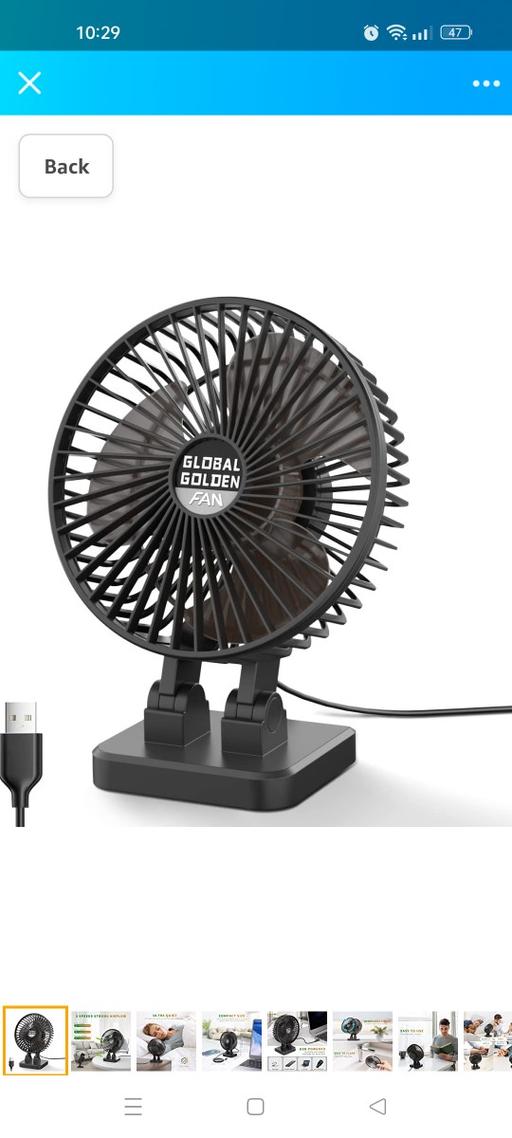 Buy & Sell West Midlands Birmingham - Photos for  USB Desk Fan, Portable Table Fan 3 Speeds Ad