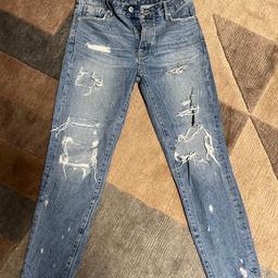 Bershka Vintage Jeans Hose Slim Boyfriend Gr 38 Damen. Kein Stretch. Länge 99 cm, Bundweite 40 cm, Schrittlänge 27 cm.