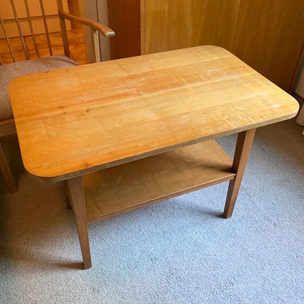 Kleiner Retro Vintage Holztisch Beistelltisch 70er Jahre