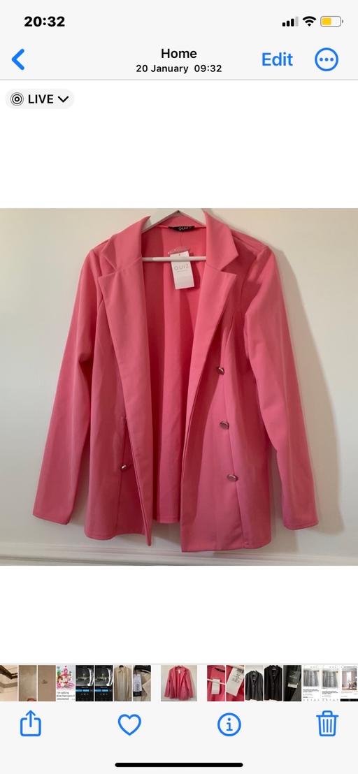 Buy & Sell East London Havering - Photos for Quiz size 12 summer blazer style jacket bnwt